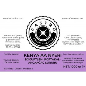 Castro Kenya AA Nyeri Nitelikli Kahve  1000 Gr (4x250 Gr)